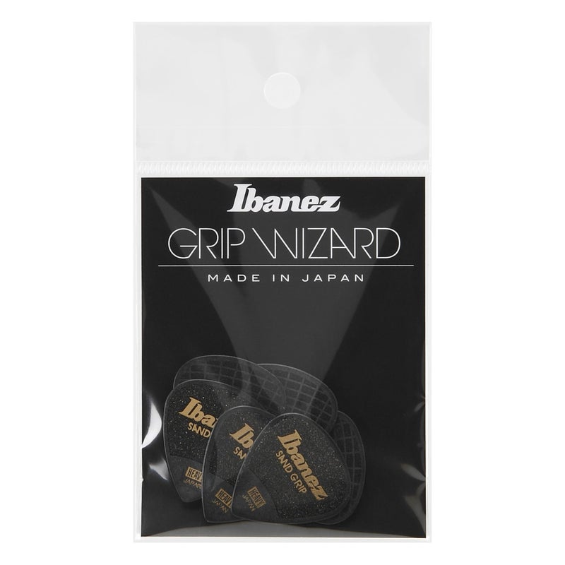Ibanez إيبانيز PPA16HSGBK سلسلة Grip Wizard، ريشة رملية 6 عبوات 1.0 مم، سوداء - Image 1